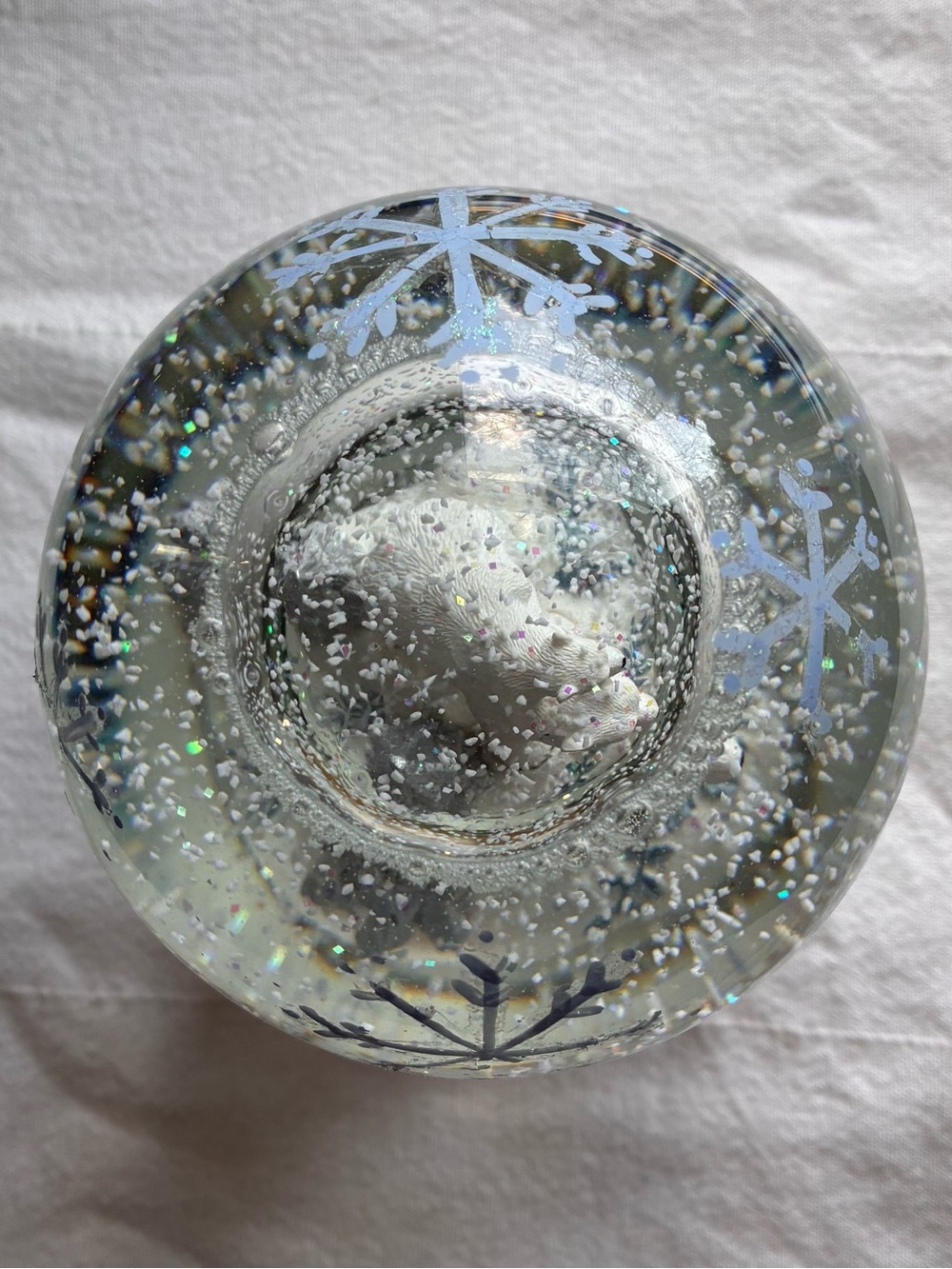 Vintage Pfaltzgraff Musical Snow Globe Winter Frost Collection Polar Bear WORKS - Picture 8 of 8
